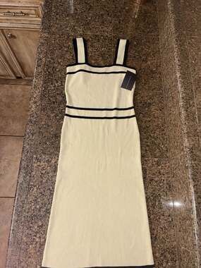 Sweet Rain Striped Knit Midi Dress, Size S